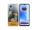 Funda Silicona Transparente para Blackview A85 diseño Jirafa Dibujos