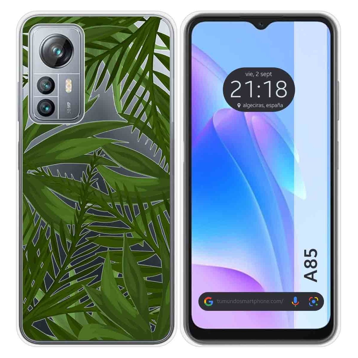 Funda Silicona Transparente para Blackview A85 diseño Jungla Dibujos