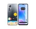 Funda Silicona Transparente para Blackview A85 diseño Playa Dibujos