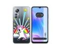 Funda Silicona Transparente para Blackview A85 diseño Unicornio Dibujos