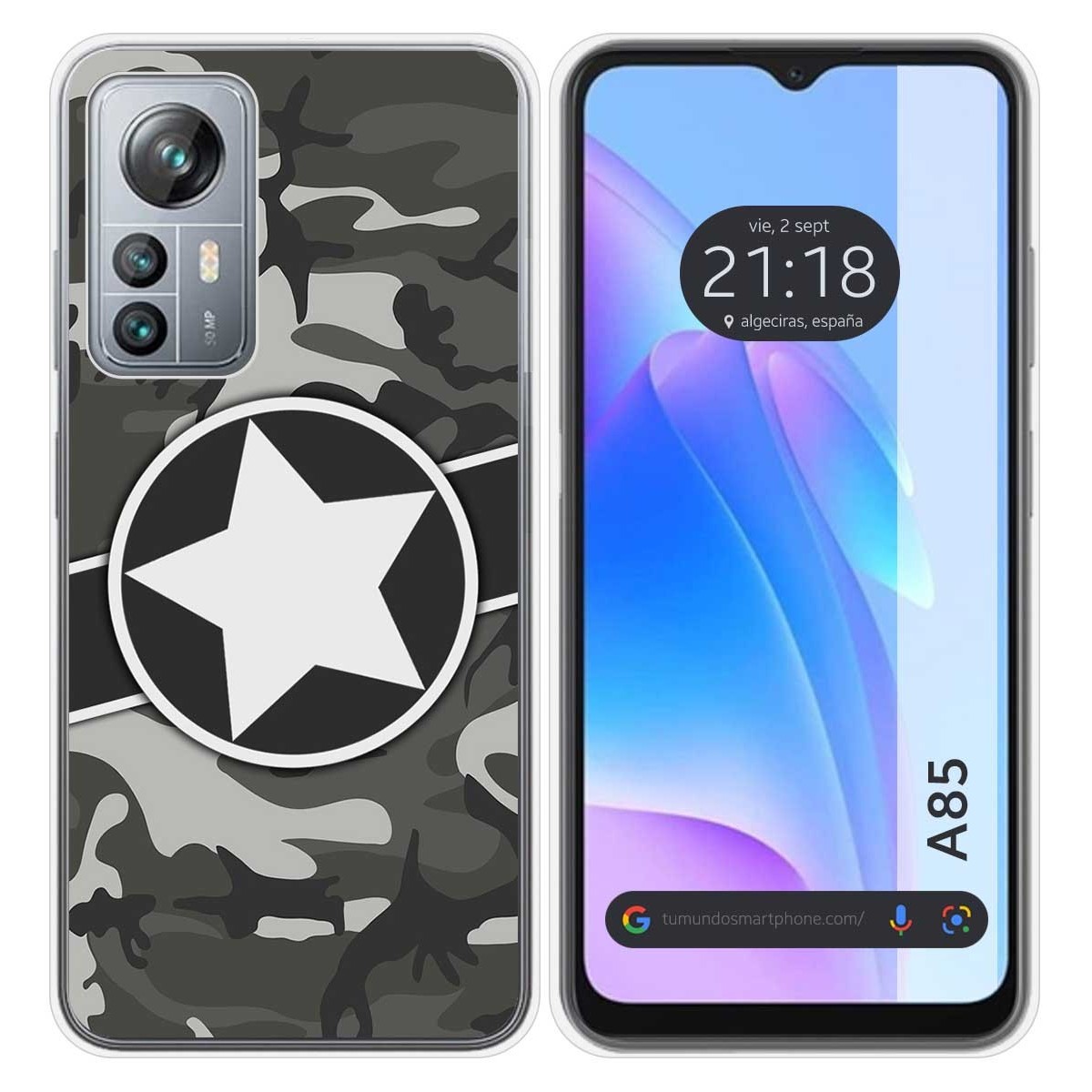 Funda Silicona para Blackview A85 diseño Camuflaje 02 Dibujos