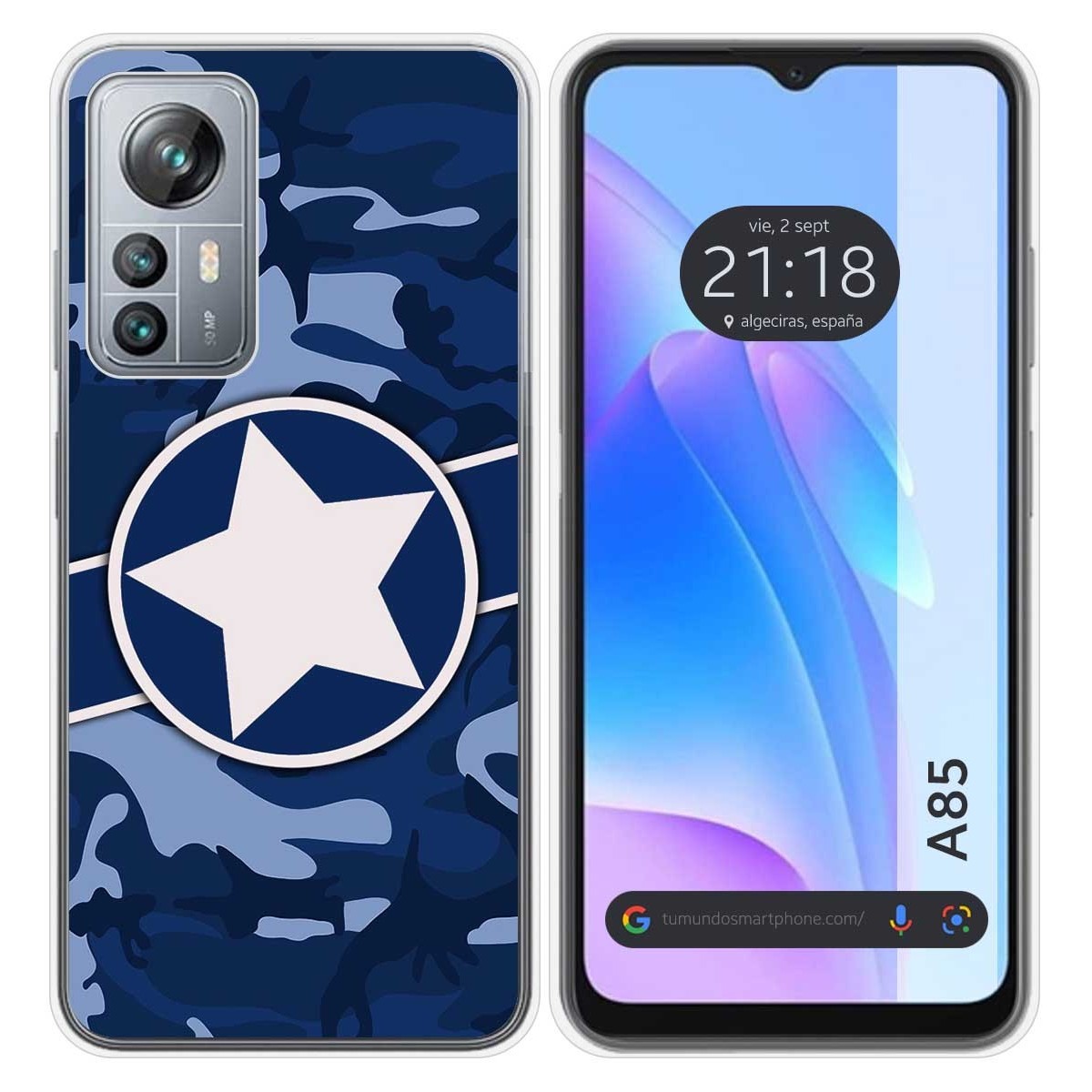 Funda Silicona para Blackview A85 diseño Camuflaje 03 Dibujos