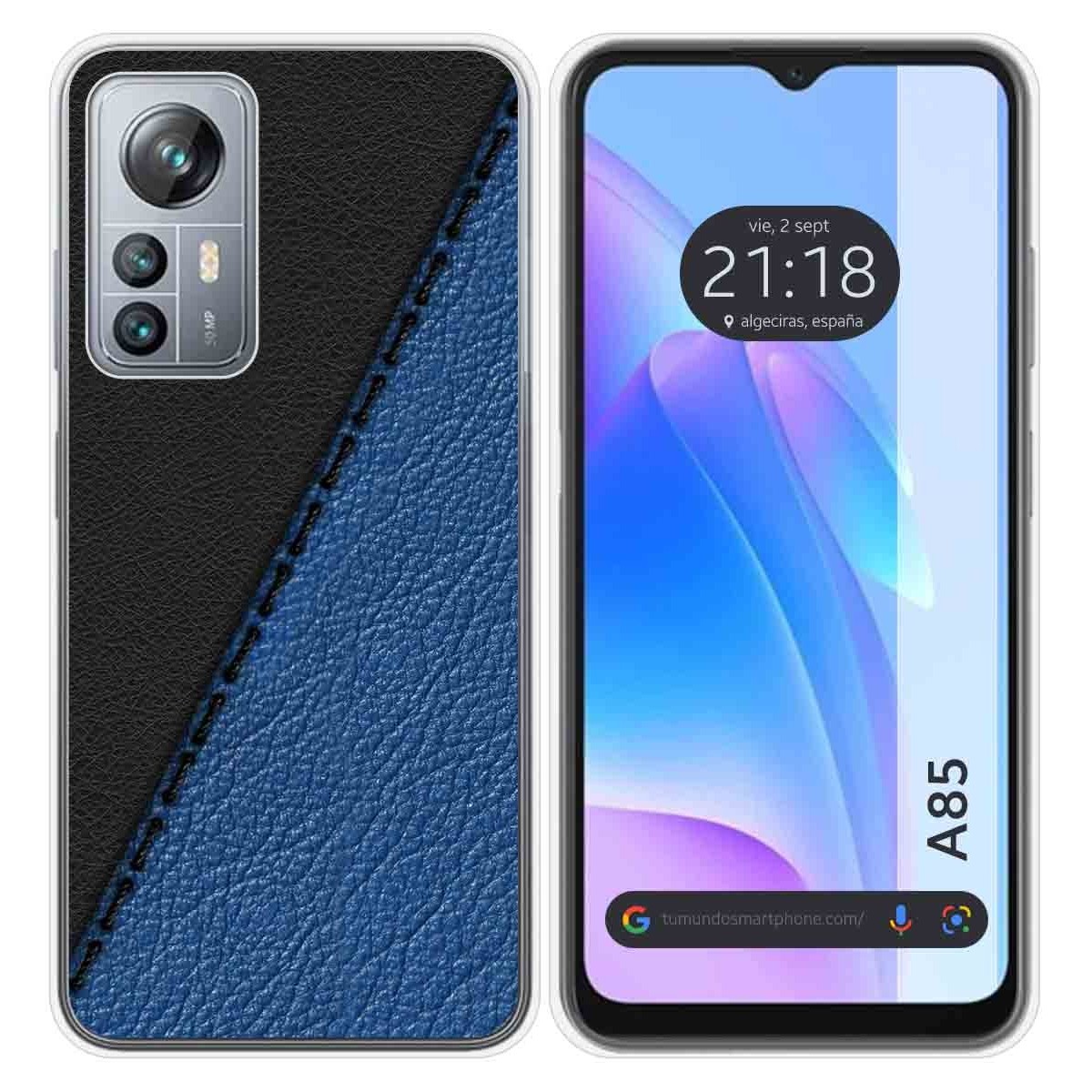 Funda Silicona para Blackview A85 diseño Cuero 02 Dibujos