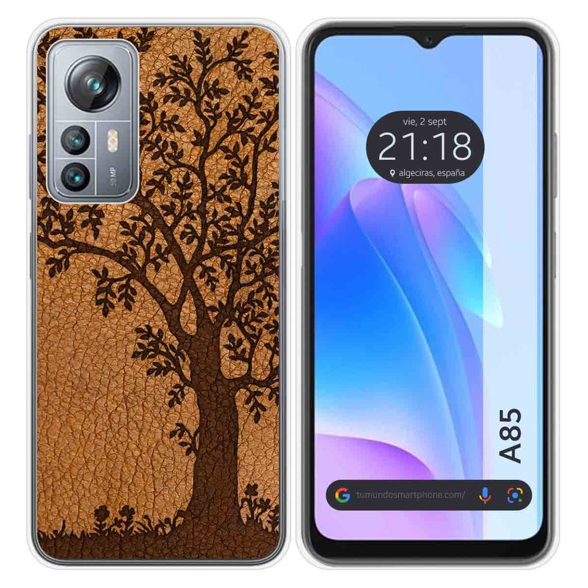 Funda Silicona para Blackview A85 diseño Cuero 03 Dibujos