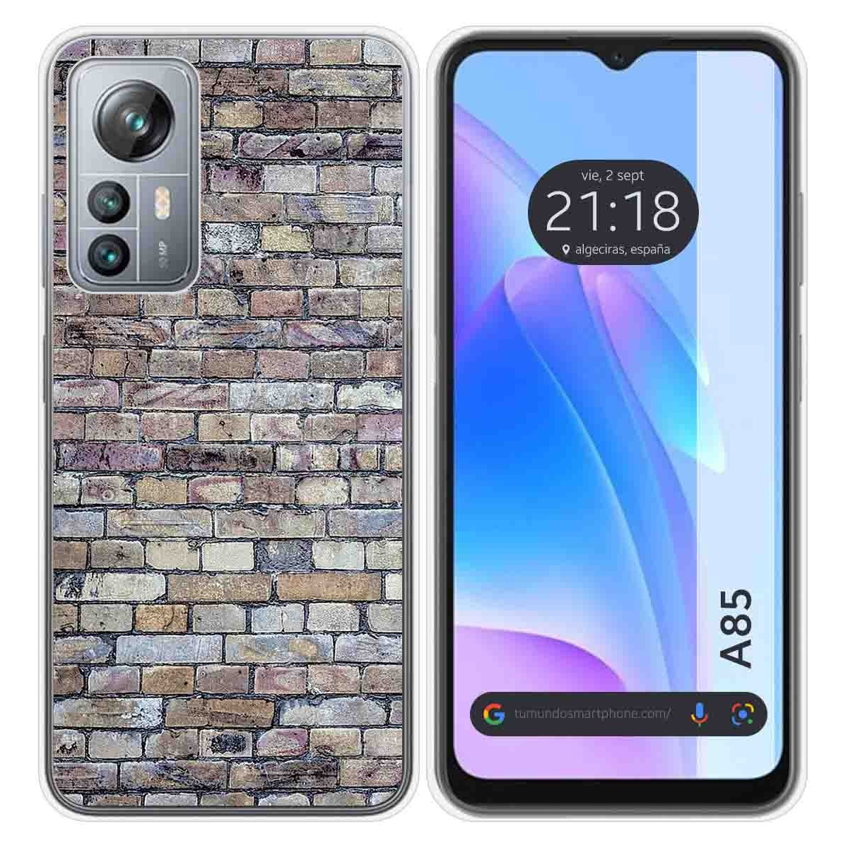 Funda Silicona para Blackview A85 diseño Ladrillo 02 Dibujos