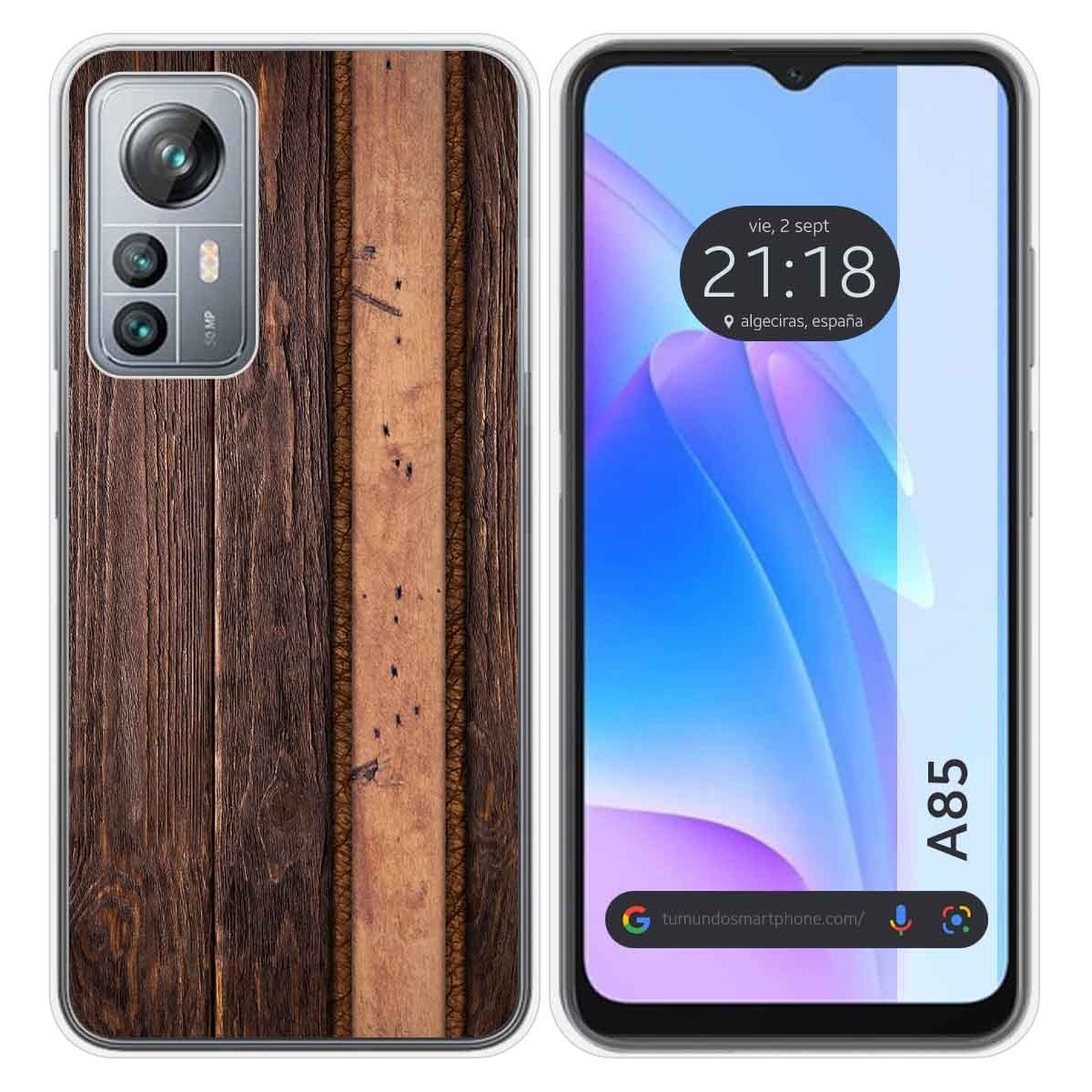 Funda Silicona para Blackview A85 diseño Madera 05 Dibujos