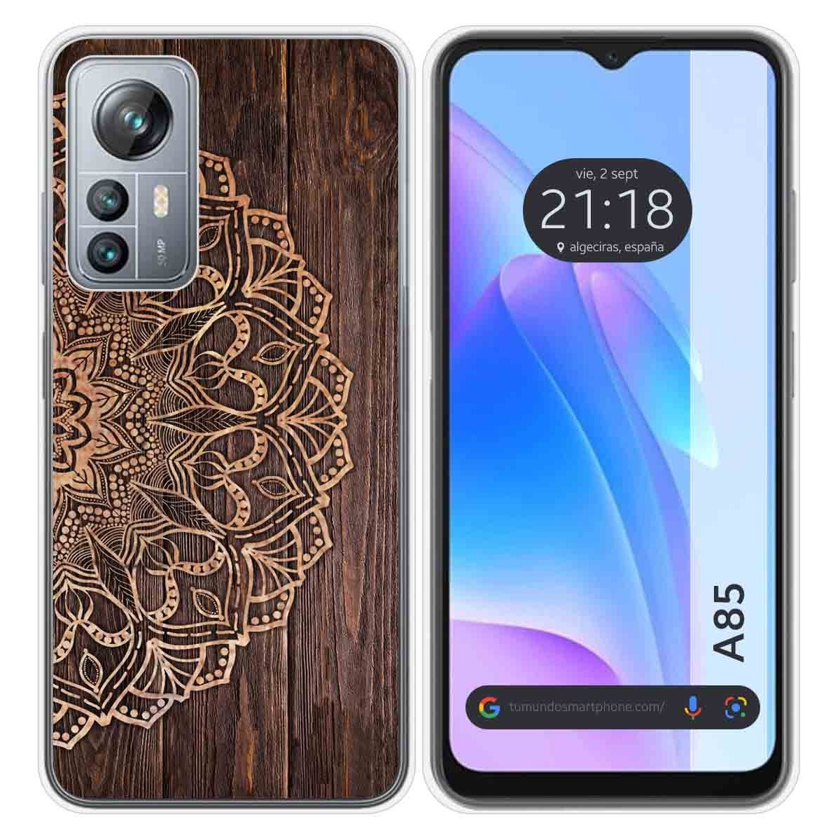 Funda Silicona para Blackview A85 diseño Madera 06 Dibujos