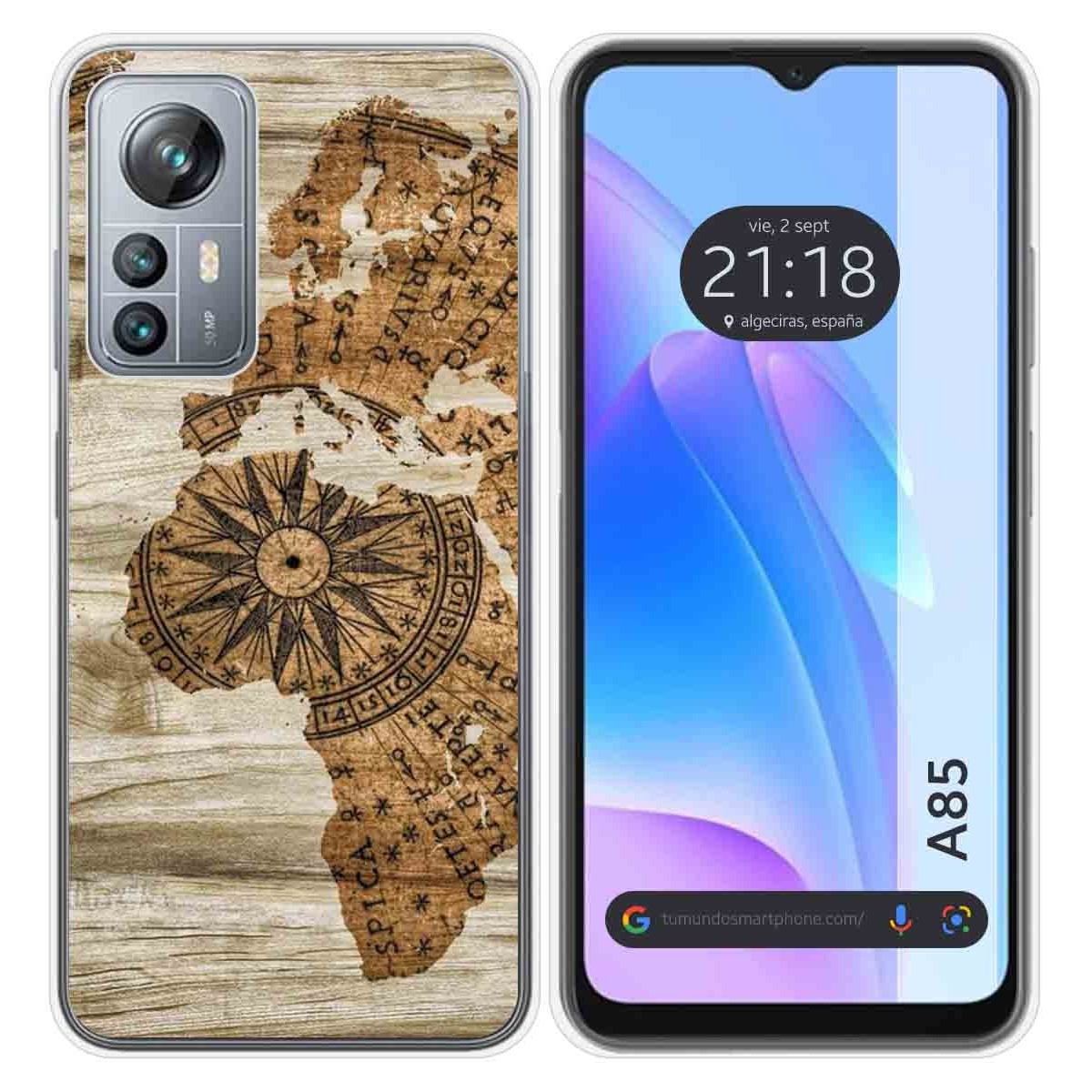 Funda Silicona para Blackview A85 diseño Madera 07 Dibujos