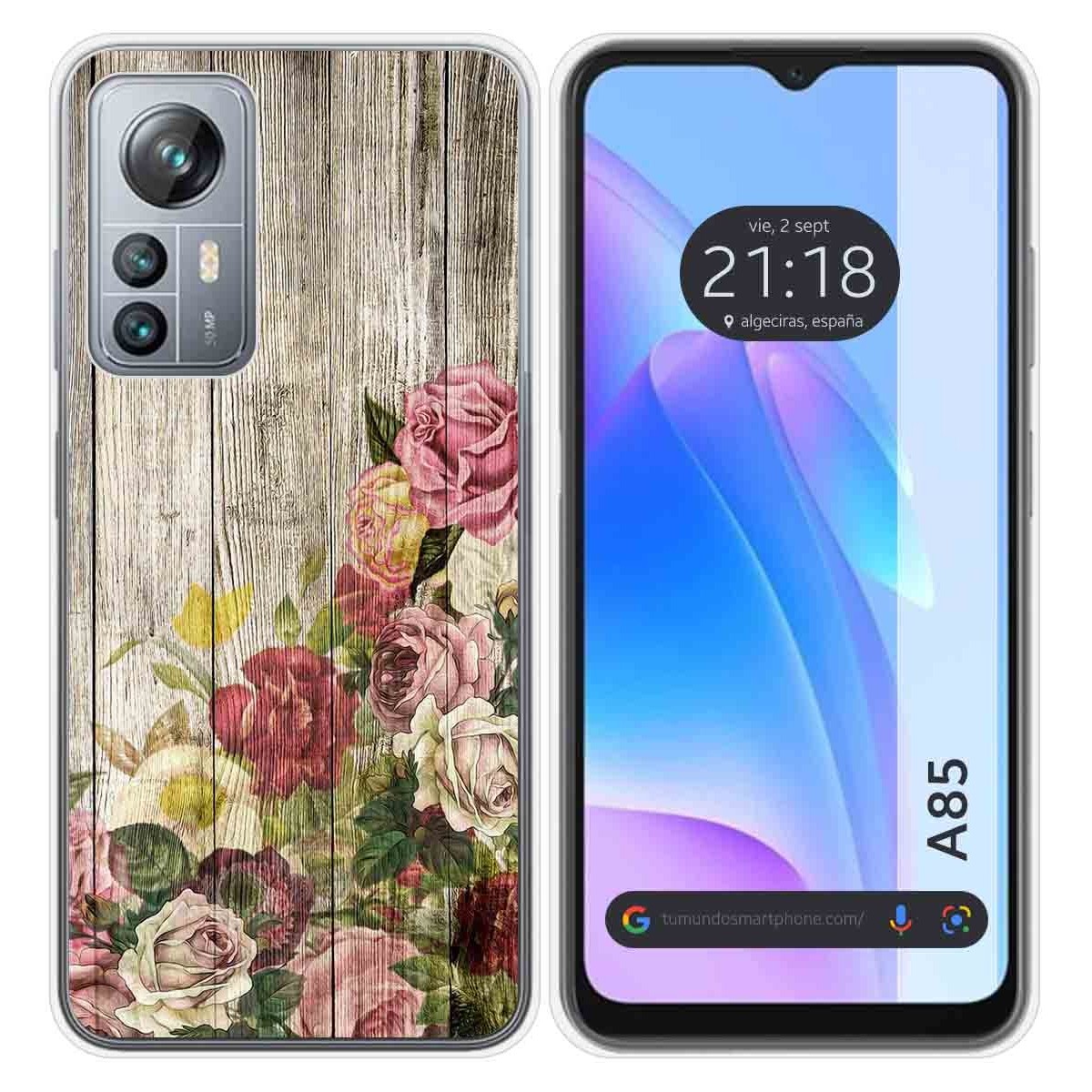 Funda Silicona para Blackview A85 diseño Madera 08 Dibujos