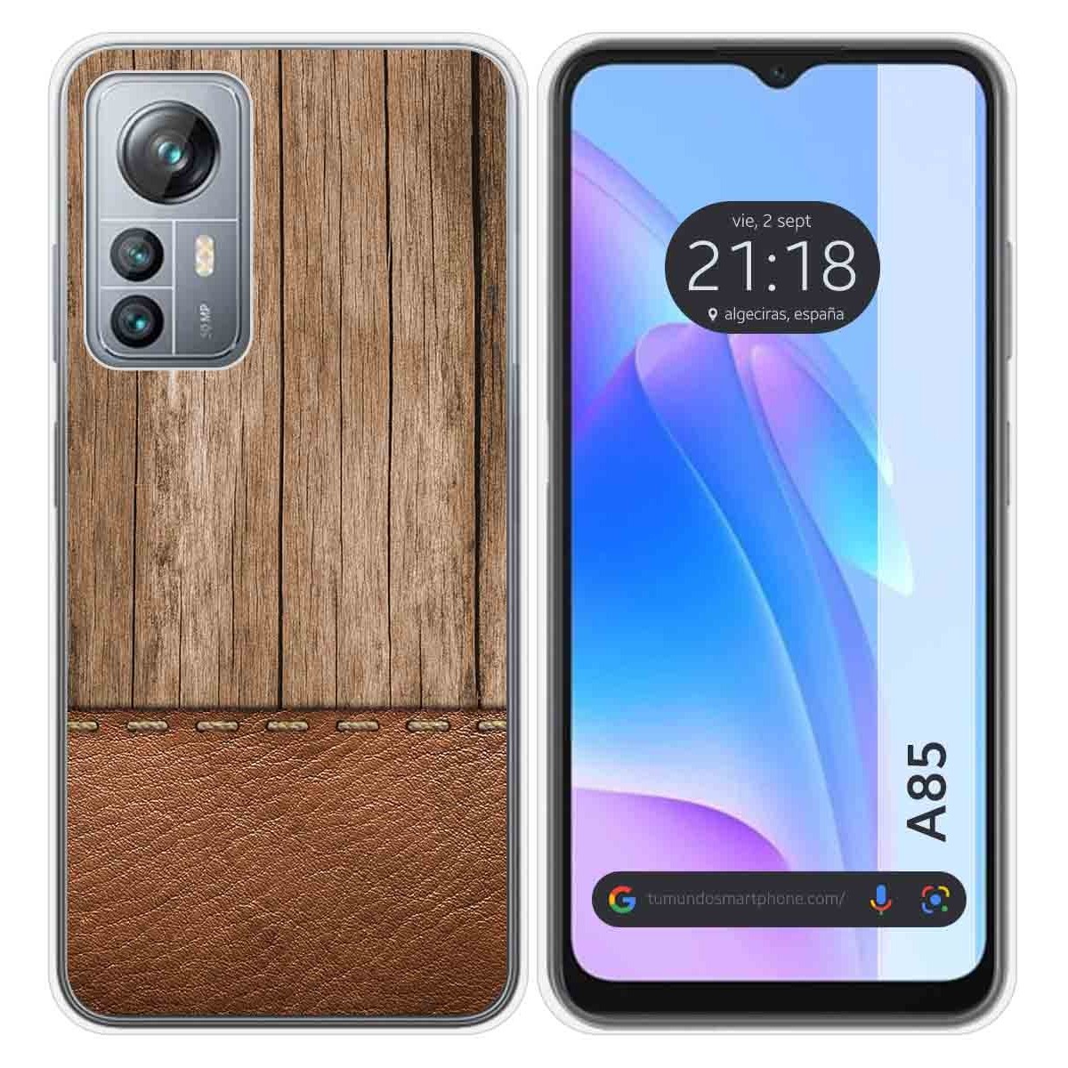Funda Silicona para Blackview A85 diseño Madera 09 Dibujos