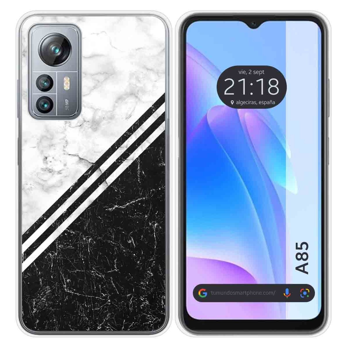 Funda Silicona para Blackview A85 diseño Mármol 01 Dibujos