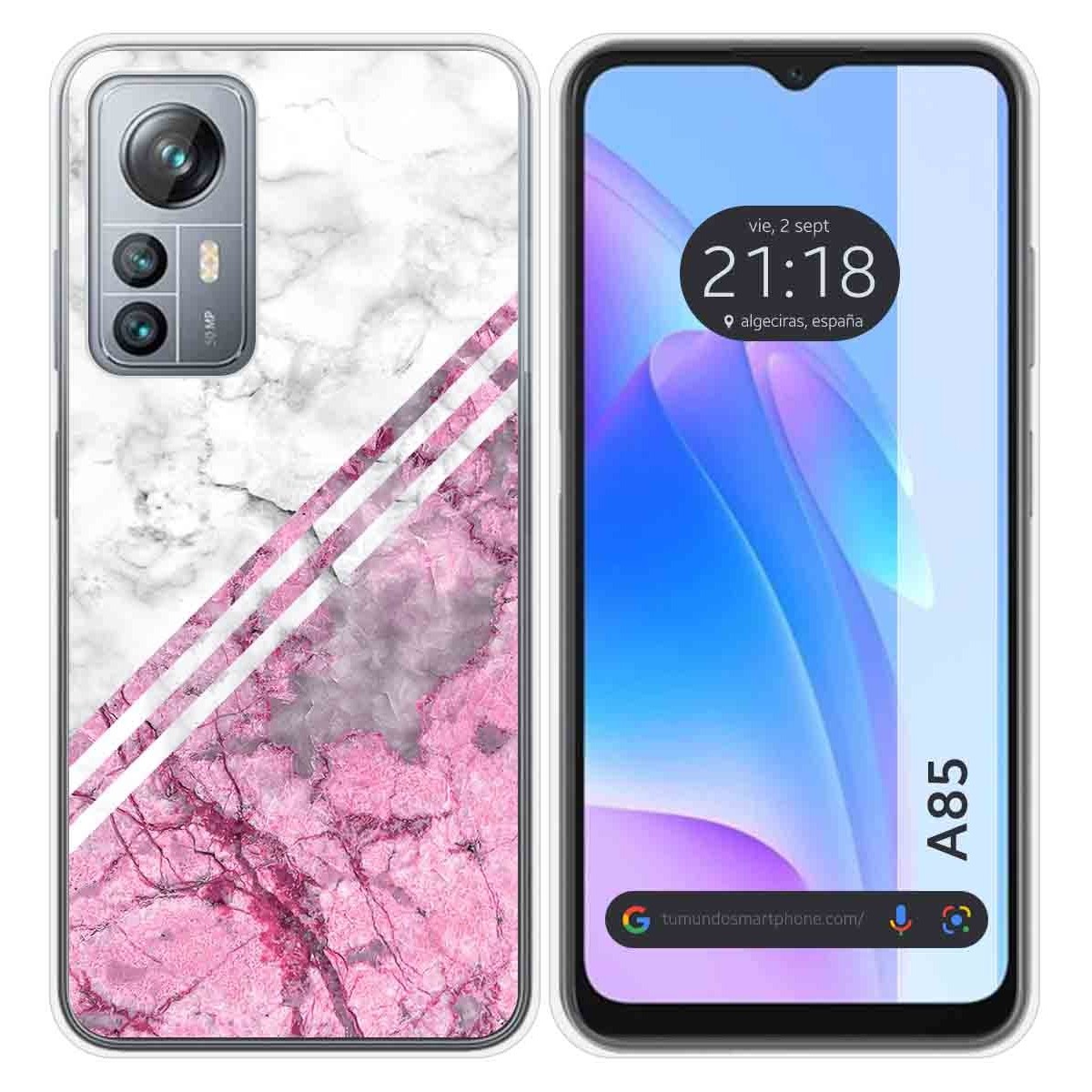 Funda Silicona para Blackview A85 diseño Mármol 03 Dibujos