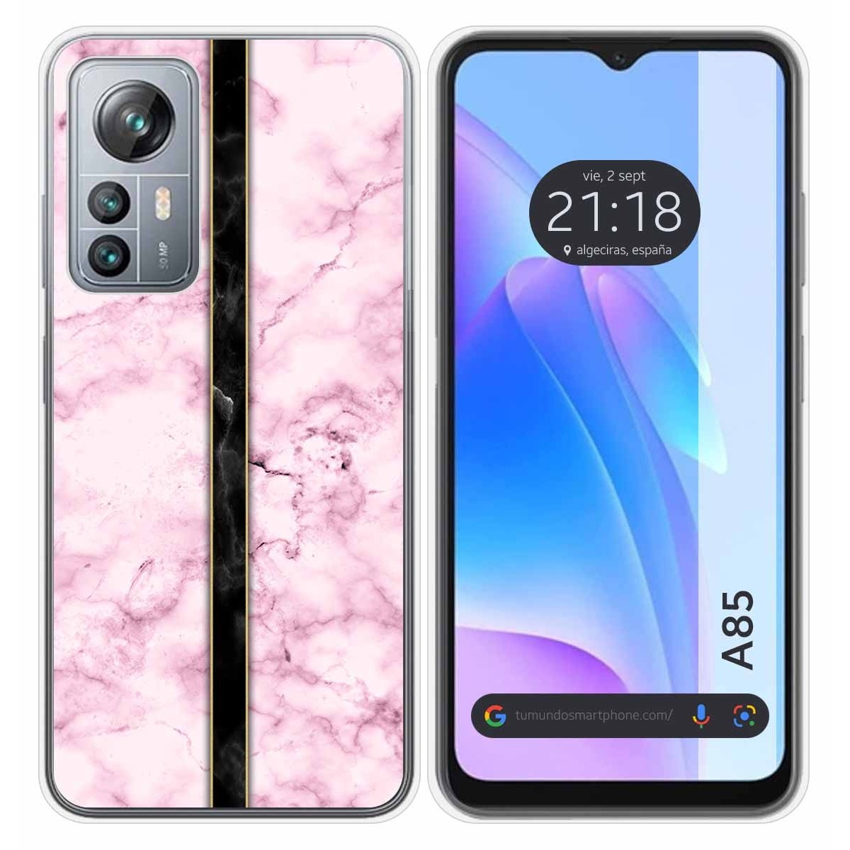 Funda Silicona para Blackview A85 diseño Mármol 04 Dibujos