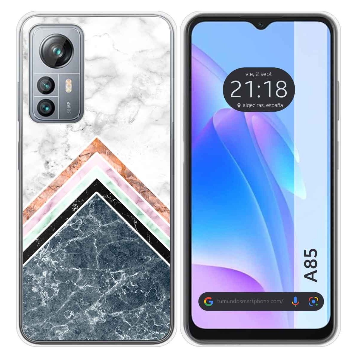 Funda Silicona para Blackview A85 diseño Mármol 05 Dibujos