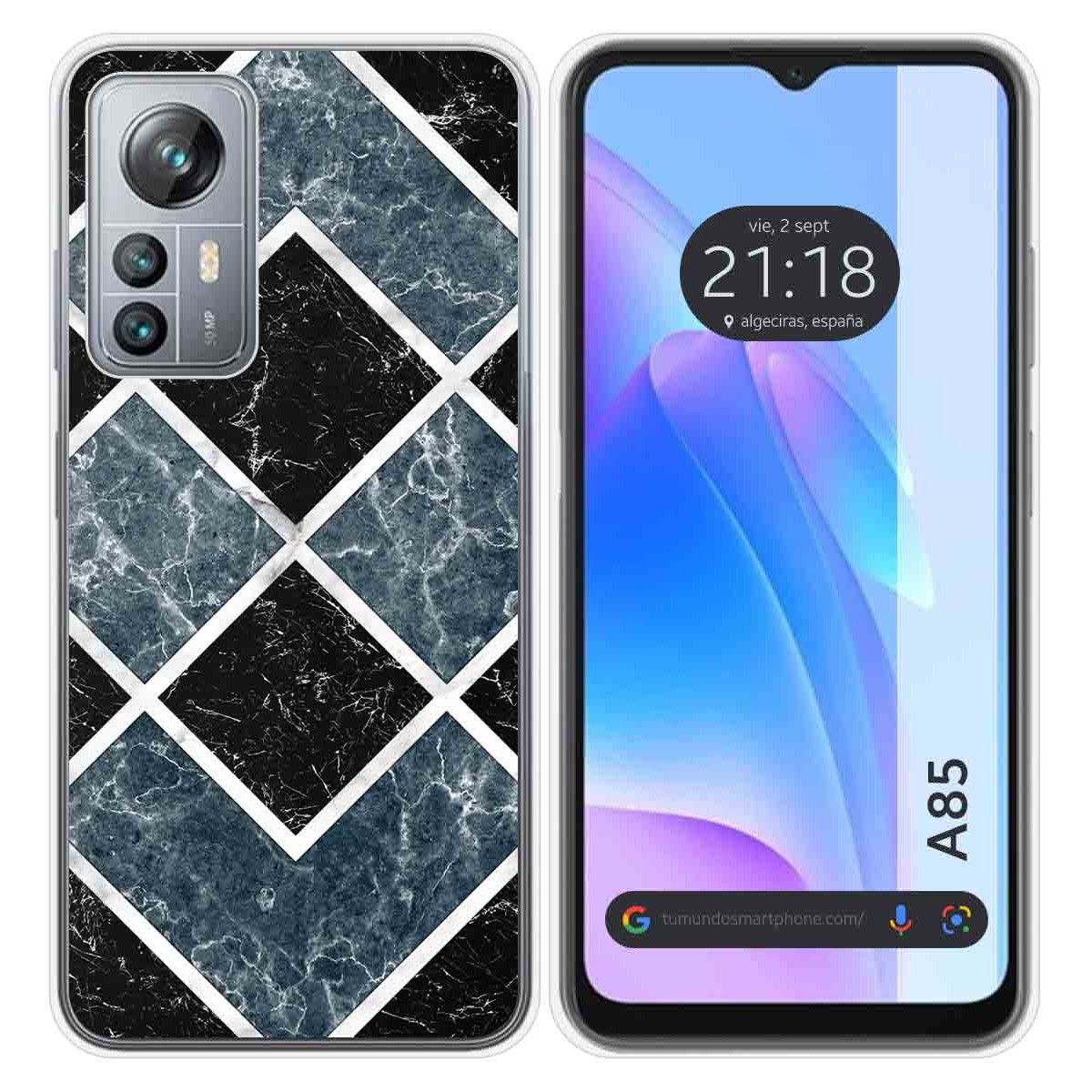 Funda Silicona para Blackview A85 diseño Mármol 06 Dibujos