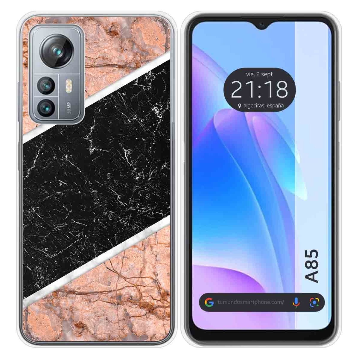 Funda Silicona para Blackview A85 diseño Mármol 07 Dibujos