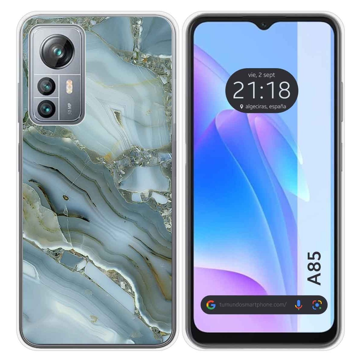 Funda Silicona para Blackview A85 diseño Mármol 09 Dibujos