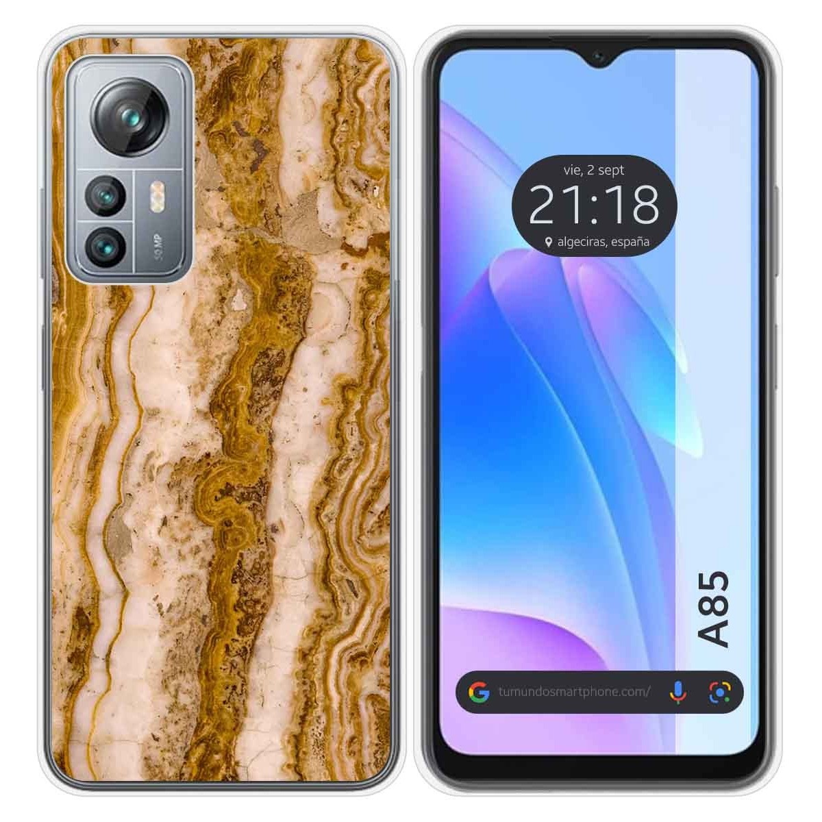 Funda Silicona para Blackview A85 diseño Mármol 10 Dibujos