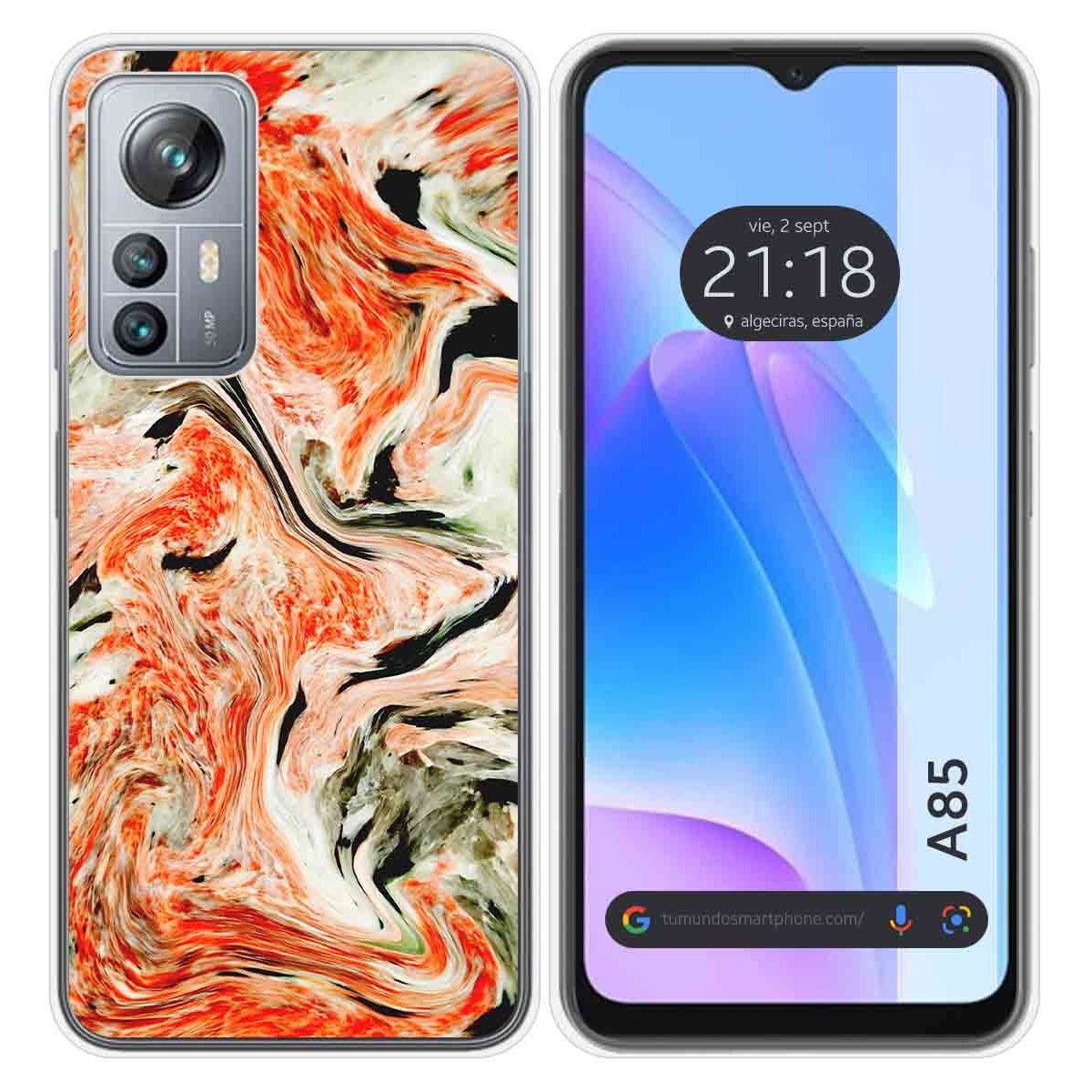 Funda Silicona para Blackview A85 diseño Mármol 12 Dibujos
