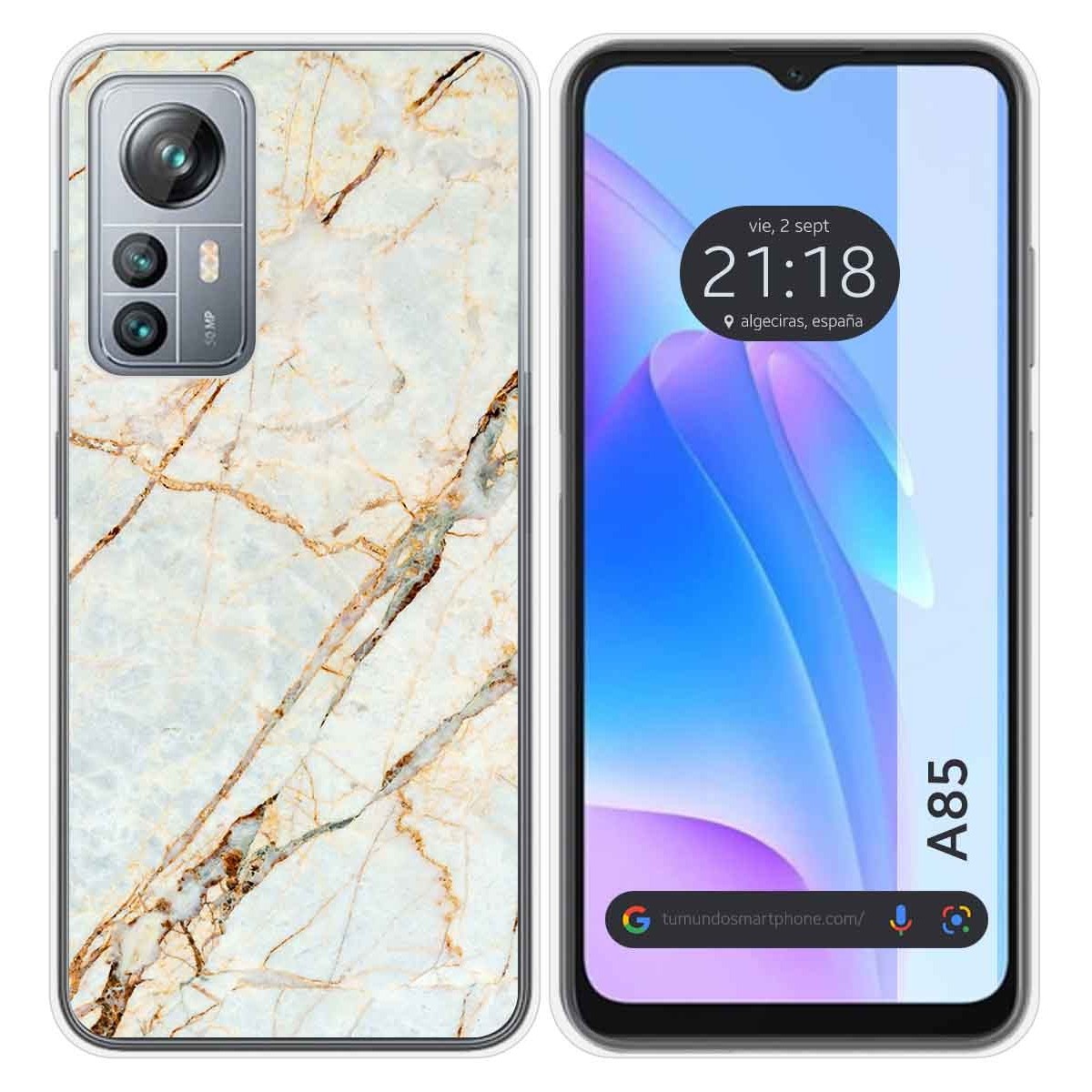 Funda Silicona para Blackview A85 diseño Mármol 13 Dibujos