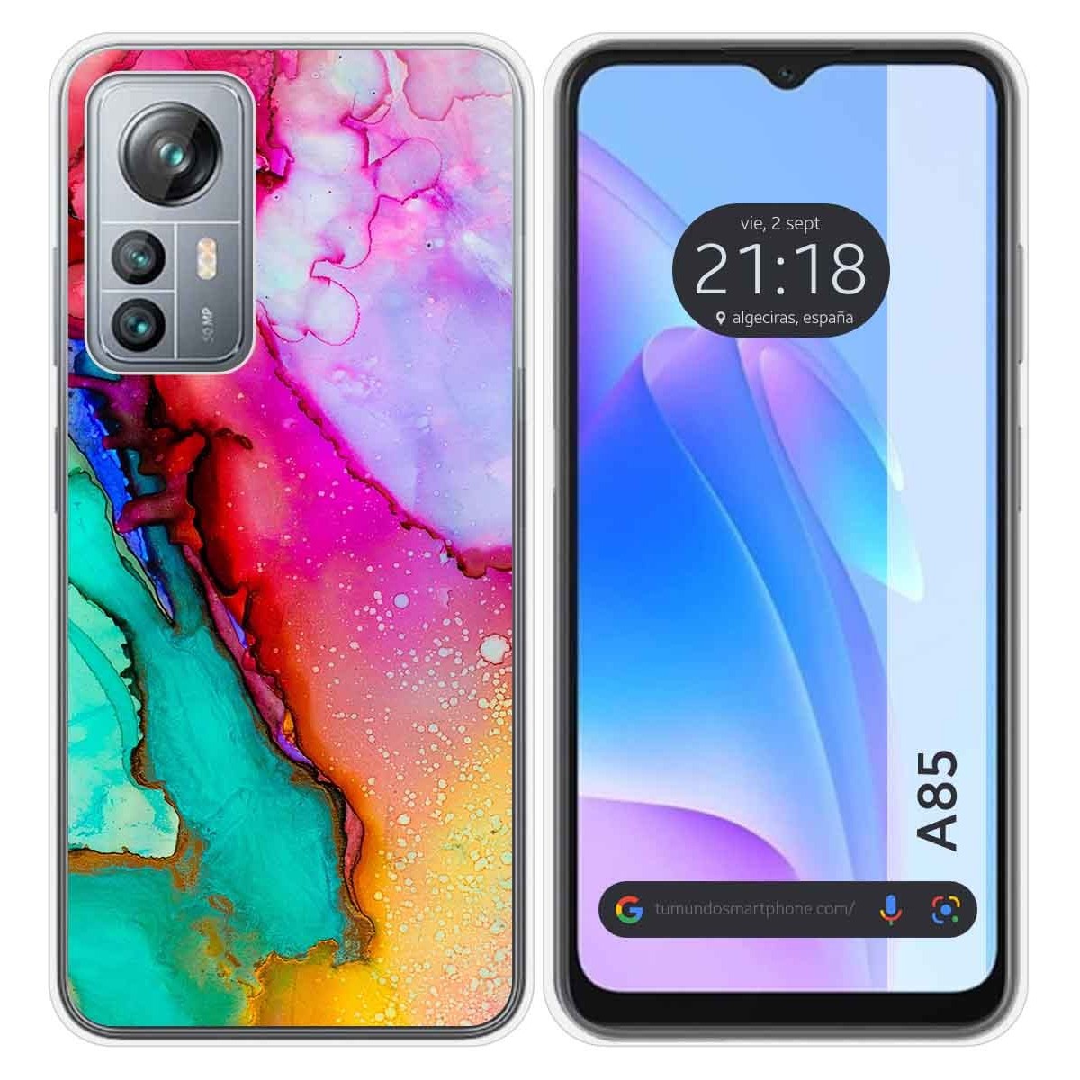 Funda Silicona para Blackview A85 diseño Mármol 15 Dibujos