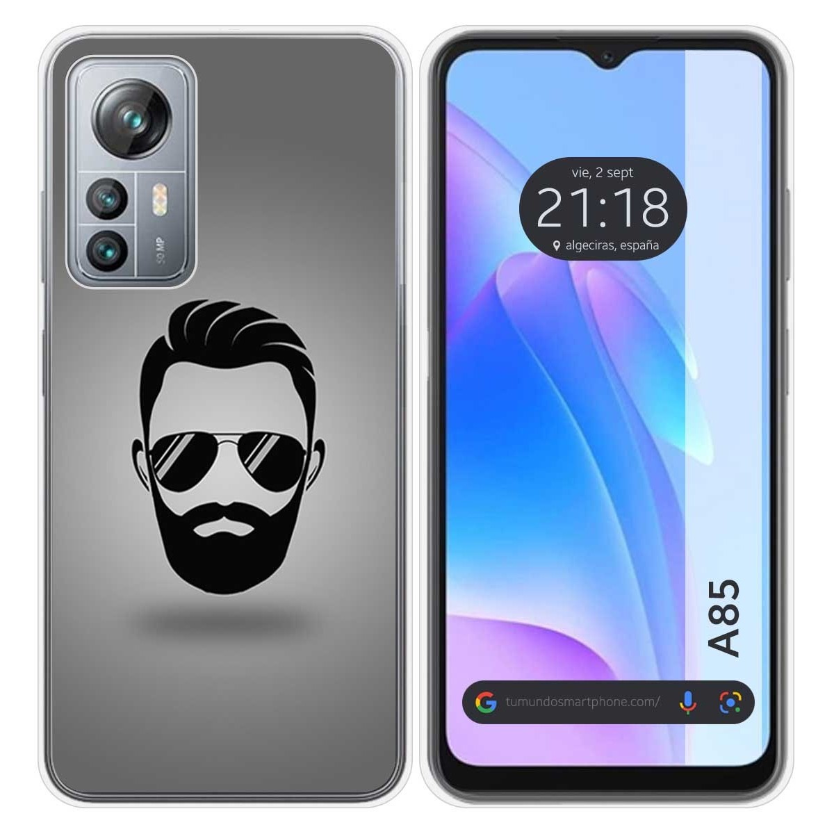 Funda Silicona para Blackview A85 diseño Barba Dibujos