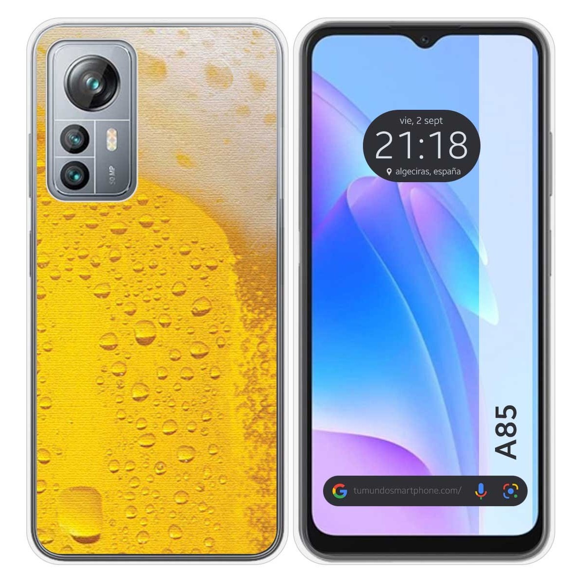 Funda Silicona para Blackview A85 diseño Cerveza Dibujos
