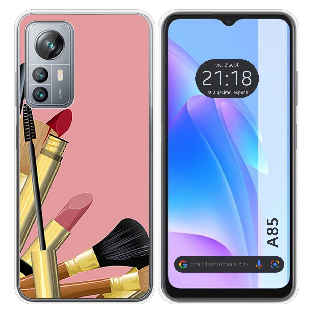 Funda Silicona para Blackview A85 diseño Brochas Dibujos