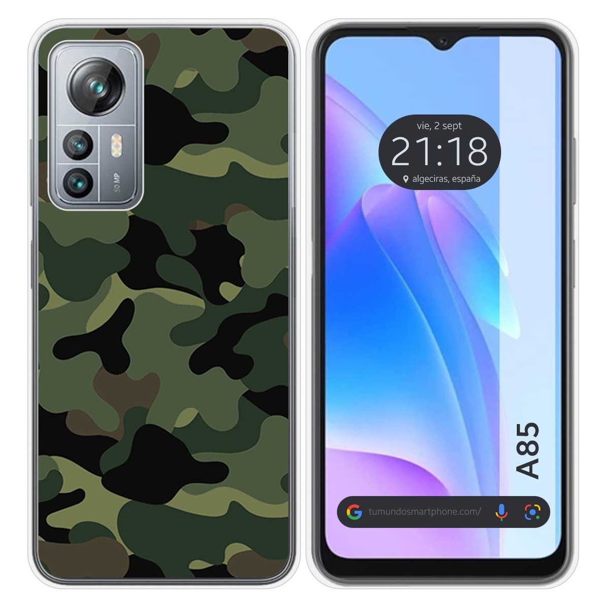 Funda Silicona para Blackview A85 diseño Camuflaje Dibujos