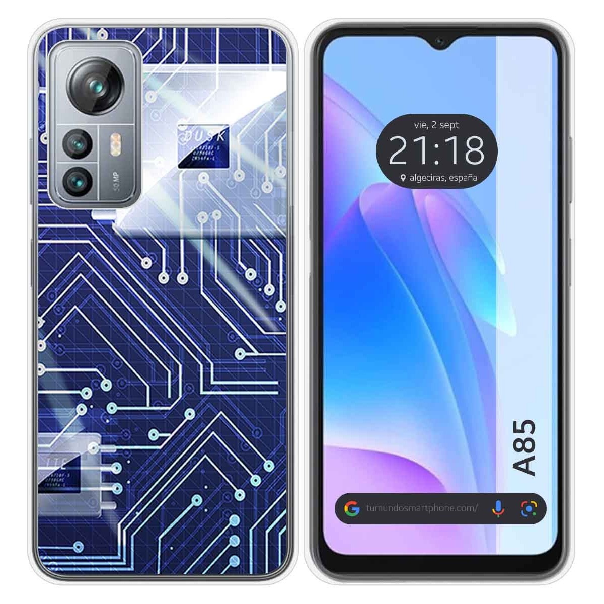 Funda Silicona para Blackview A85 diseño Circuito Dibujos