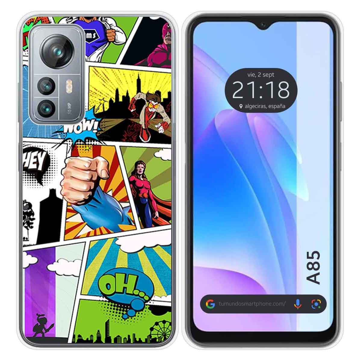 Funda Silicona para Blackview A85 diseño Comic Dibujos