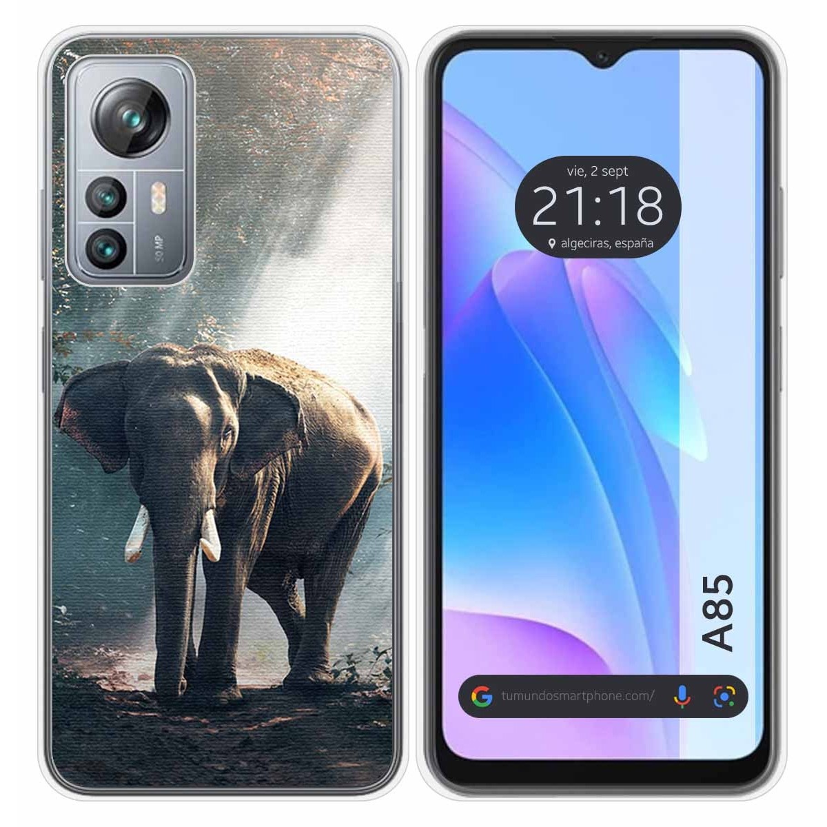 Funda Silicona para Blackview A85 diseño Elefante Dibujos