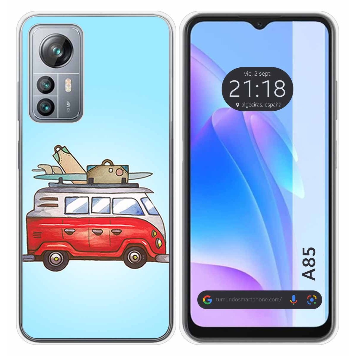 Funda Silicona para Blackview A85 diseño Furgoneta Dibujos