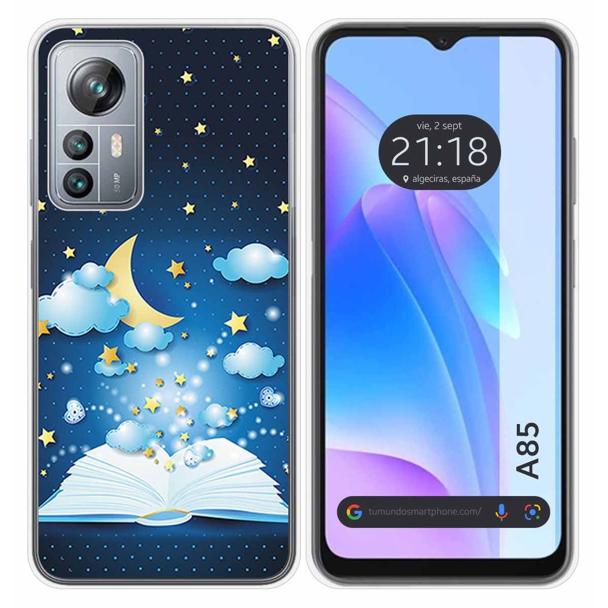 Funda Silicona para Blackview A85 diseño Libro Cuentos Dibujos