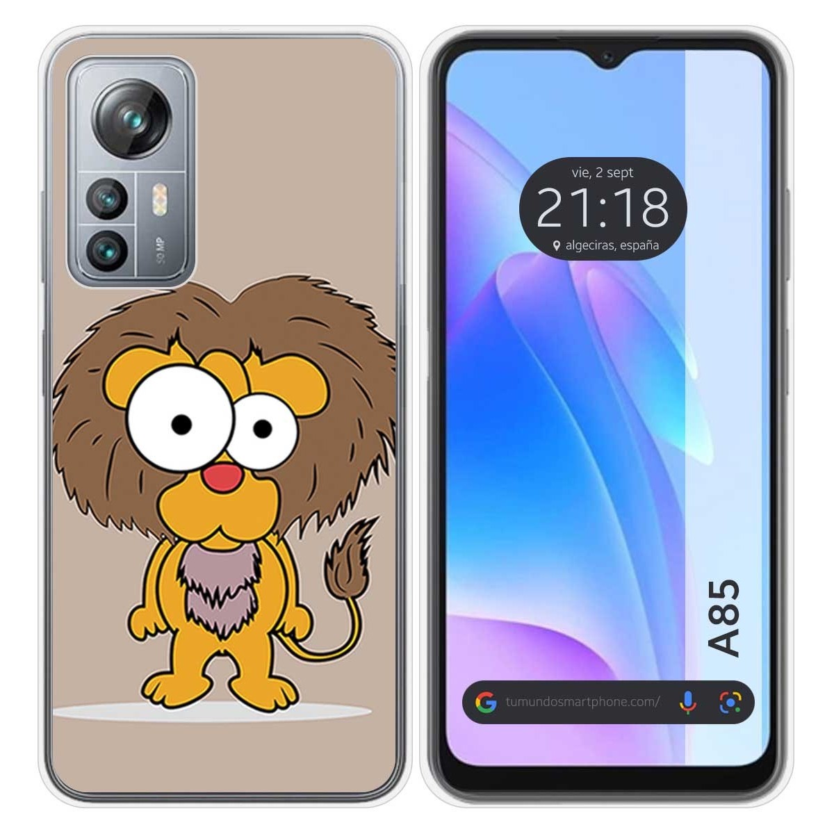 Funda Silicona para Blackview A85 diseño Leon Dibujos