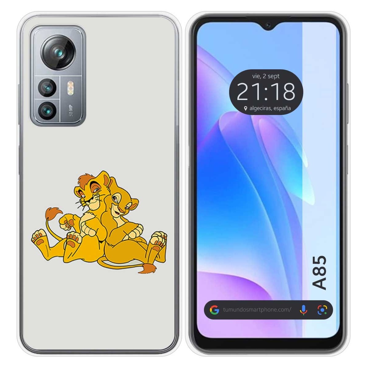 Funda Silicona para Blackview A85 diseño Leones Dibujos