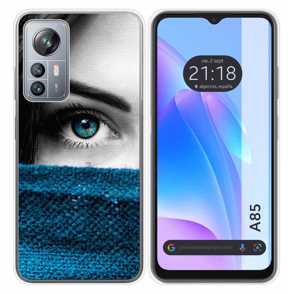 Funda Silicona para Blackview A85 diseño Ojo Dibujos