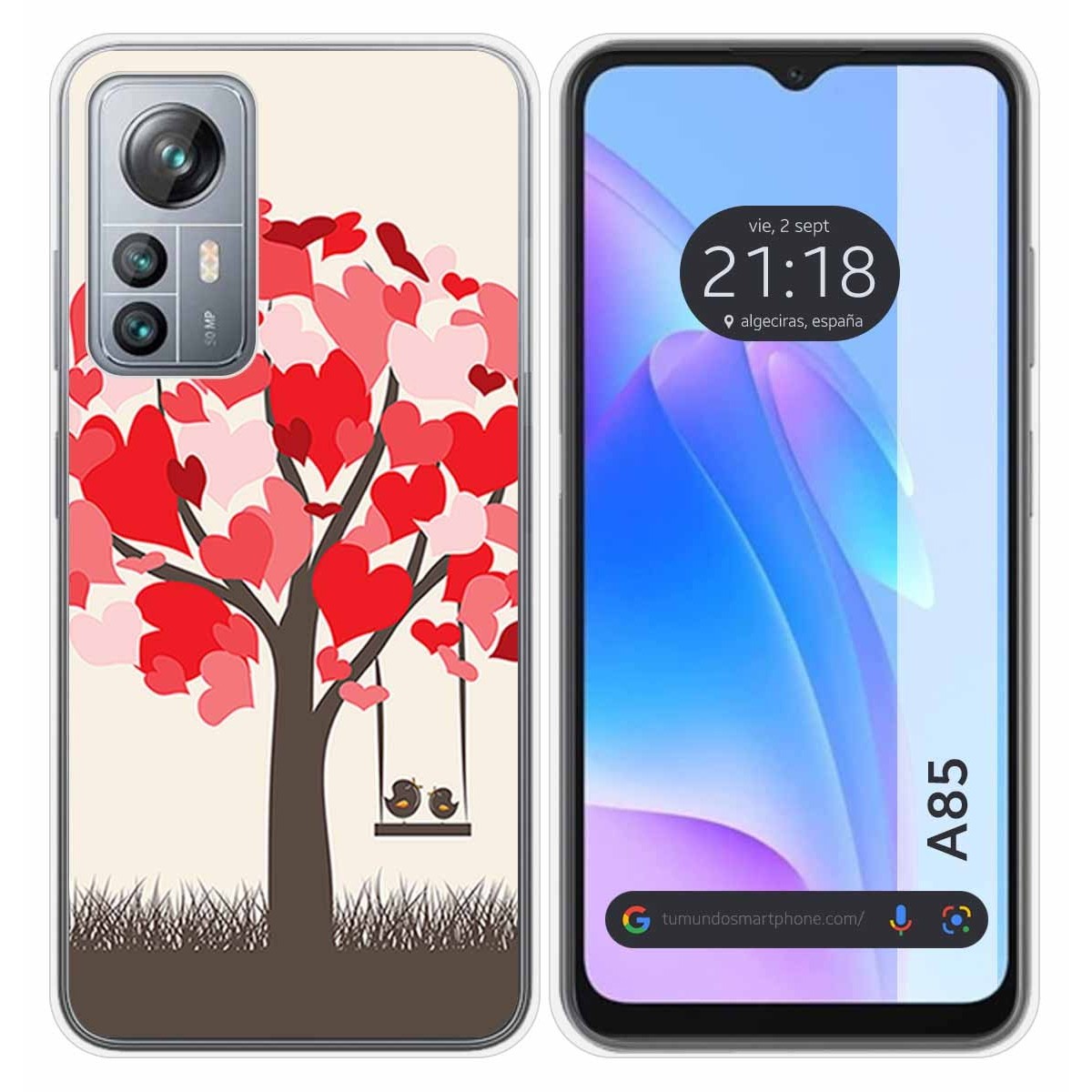 Funda Silicona para Blackview A85 diseño Pajaritos Dibujos