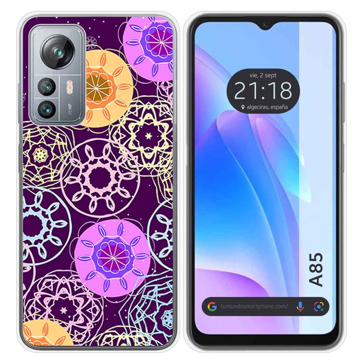 Funda Silicona para Blackview A85 diseño Radial Dibujos