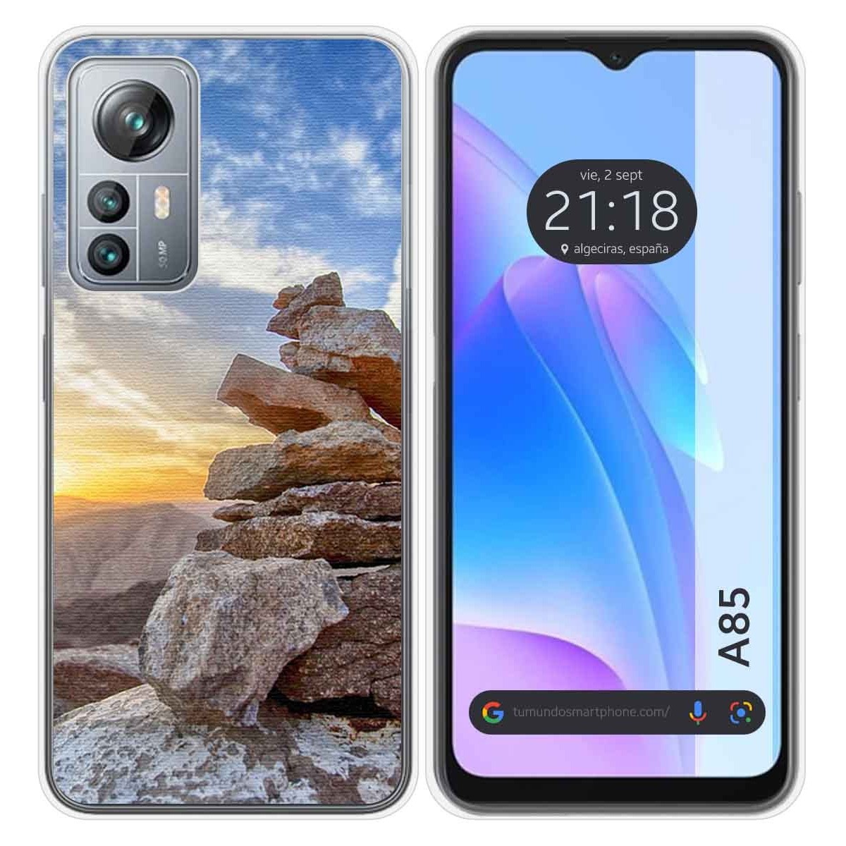 Funda Silicona para Blackview A85 diseño Sunset Dibujos