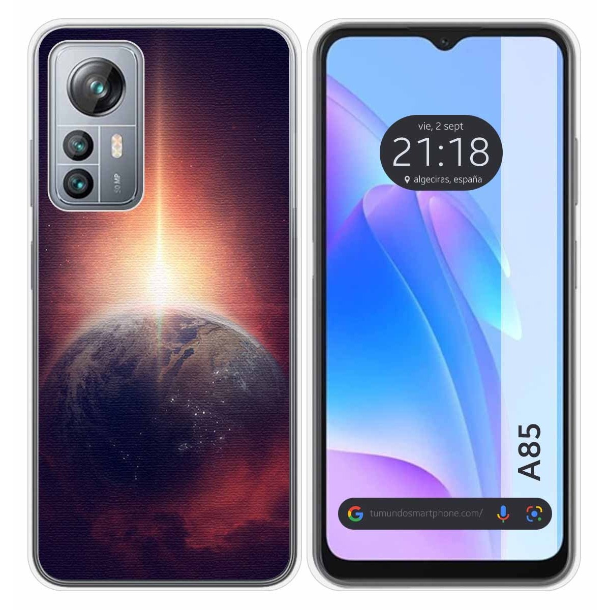 Funda Silicona para Blackview A85 diseño Tierra Dibujos