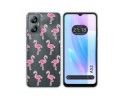 Funda Silicona Transparente para Blackview A52 diseño Flamenco Dibujos
