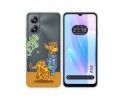 Funda Silicona Transparente para Blackview A52 diseño Jirafa Dibujos