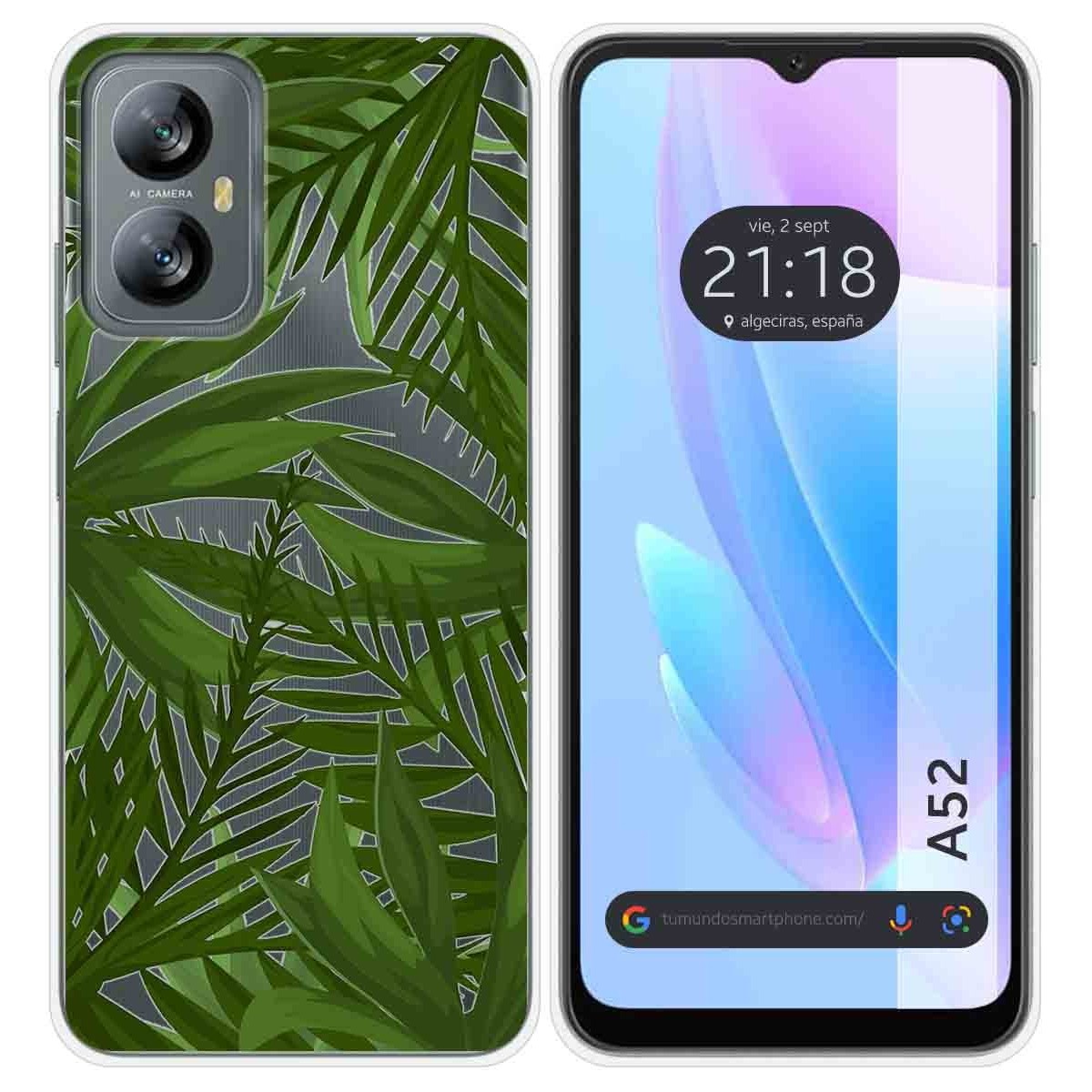 Funda Silicona Transparente para Blackview A52 diseño Jungla Dibujos