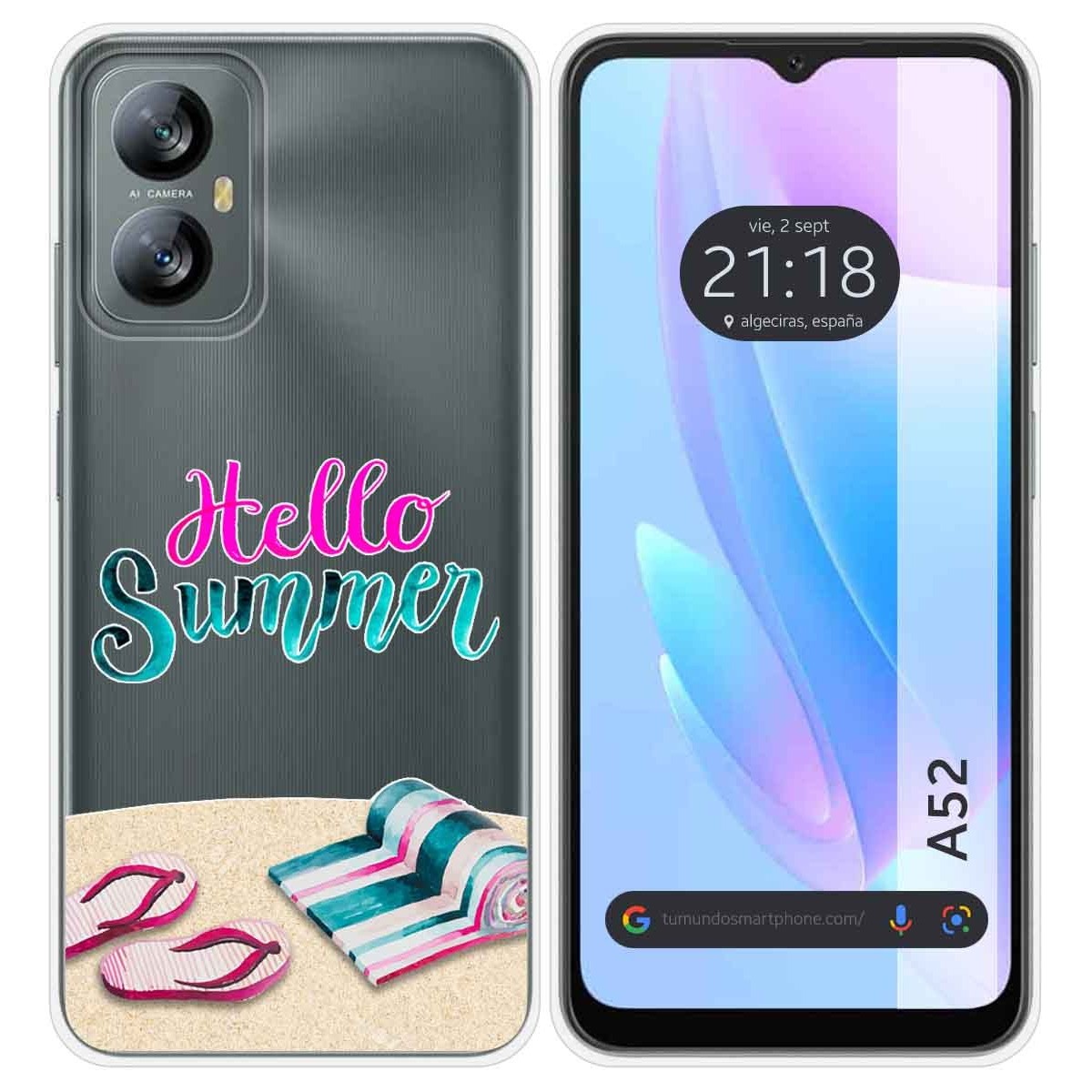 Funda Silicona Transparente para Blackview A52 diseño Summer Dibujos