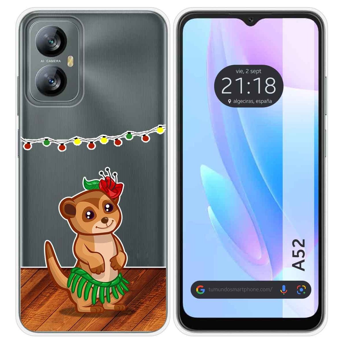 Funda Silicona Transparente para Blackview A52 diseño Suricata Dibujos