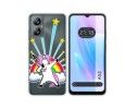 Funda Silicona Transparente para Blackview A52 diseño Unicornio Dibujos