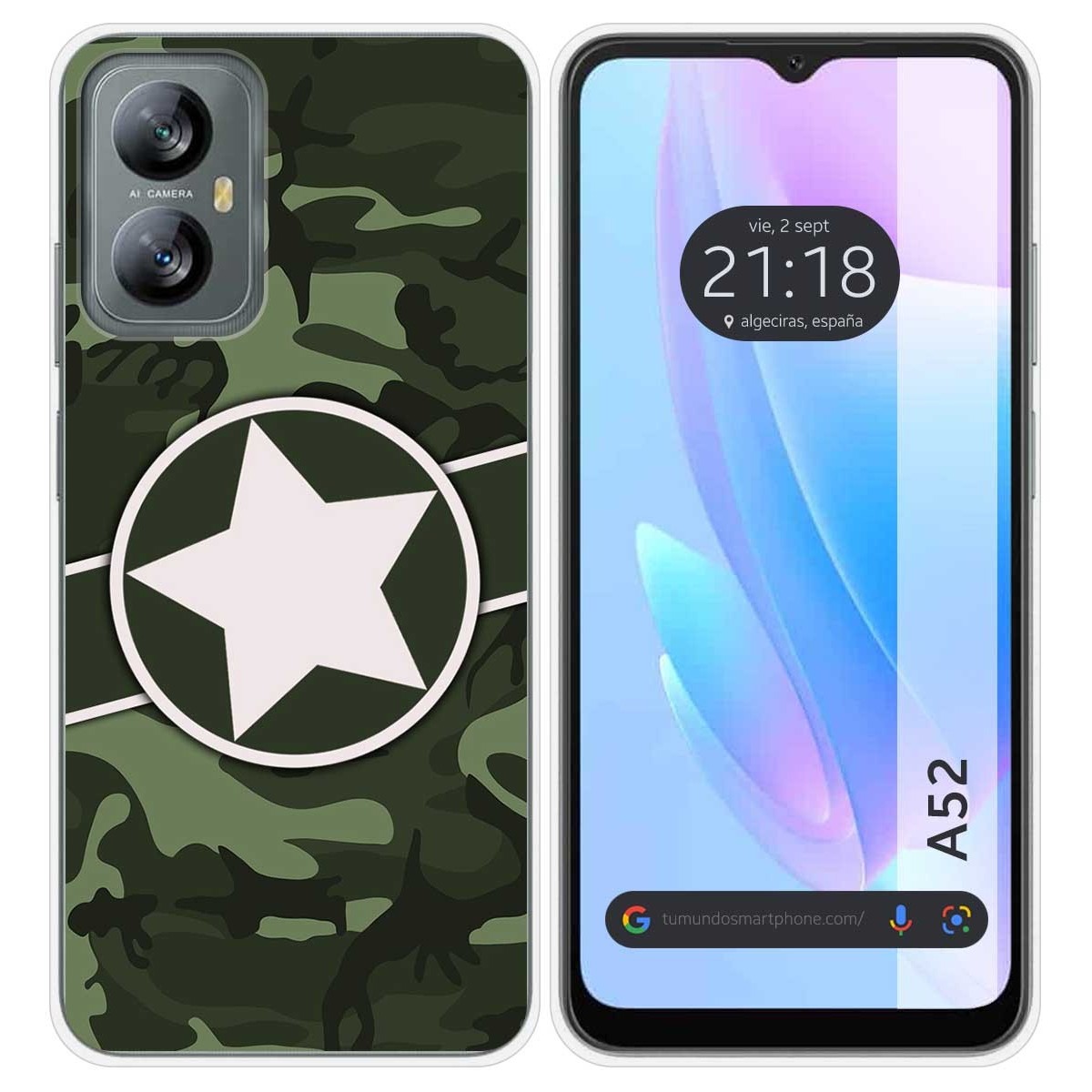 Funda Silicona para Blackview A52 diseño Camuflaje 01 Dibujos