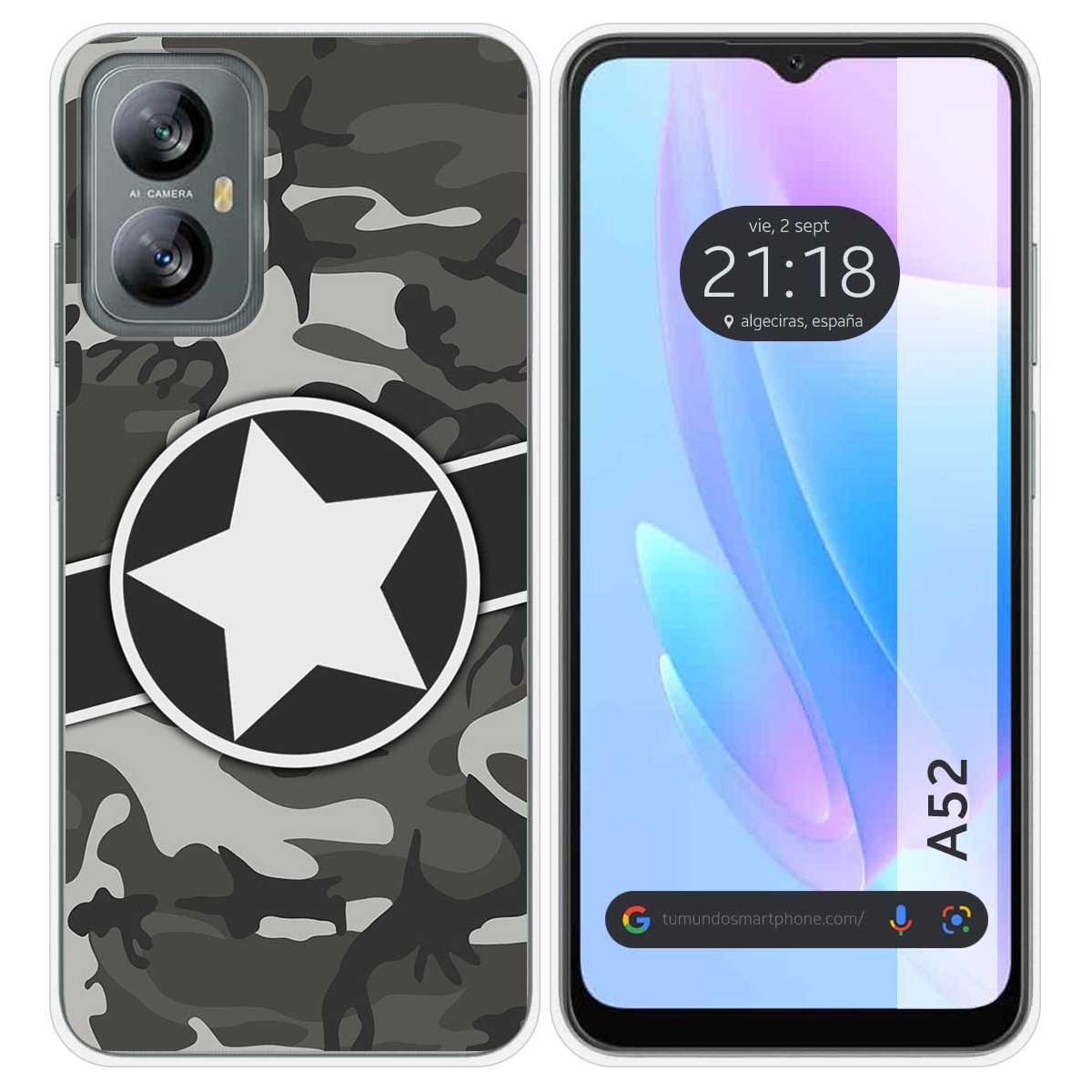 Funda Silicona para Blackview A52 diseño Camuflaje 02 Dibujos
