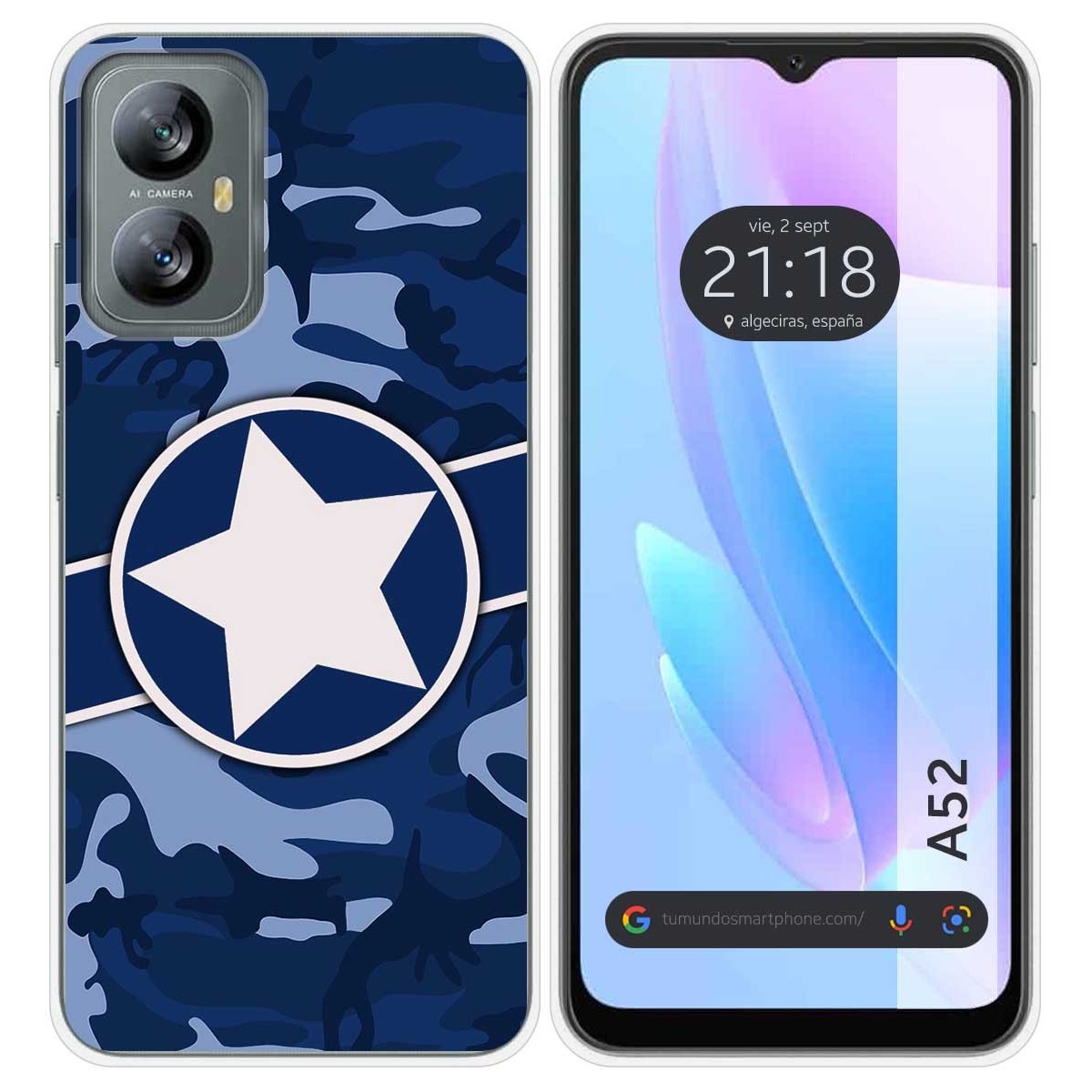 Funda Silicona para Blackview A52 diseño Camuflaje 03 Dibujos